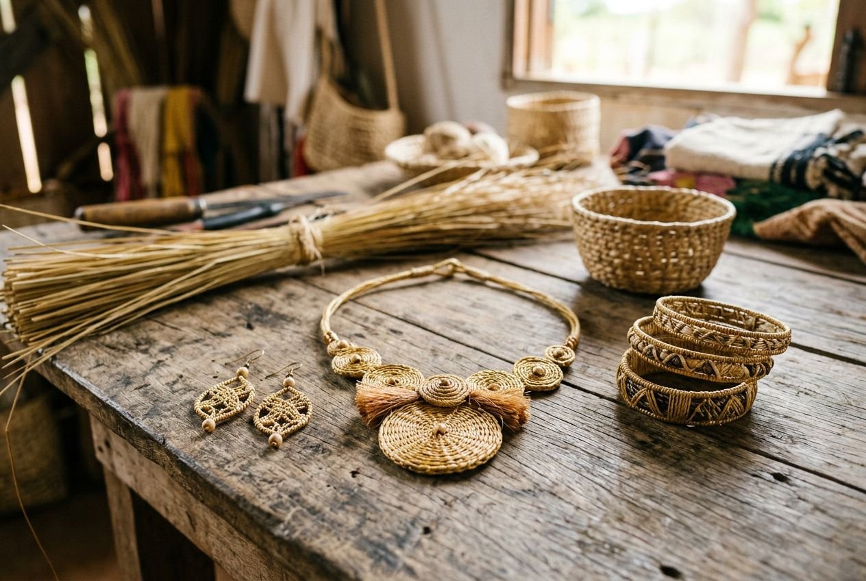 Bijoux en or végétal du brésil : l'éclat du capim dourado